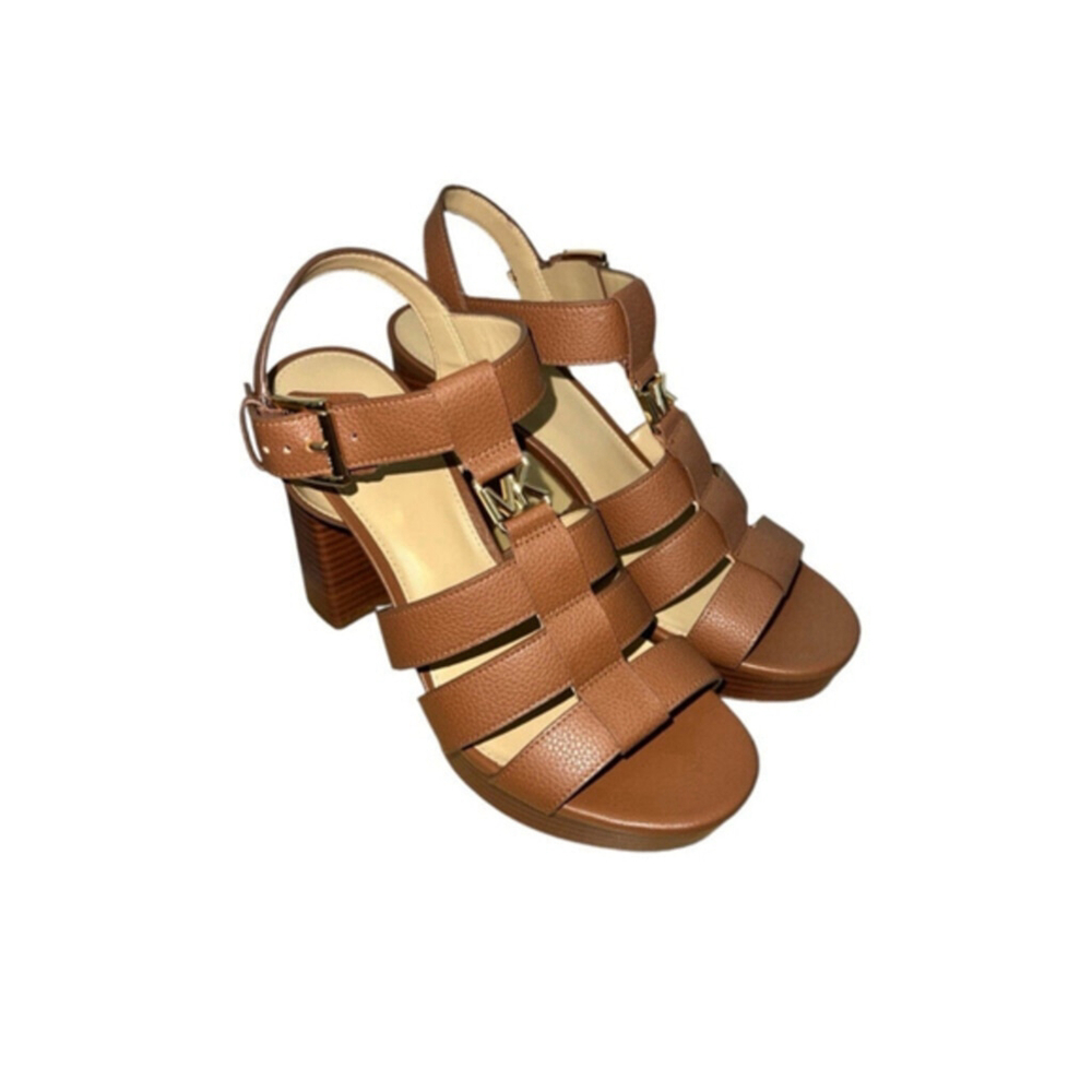 Michael Kors Women’s Reid Platform Sandals - Size 7M - Luggage Brown NIB